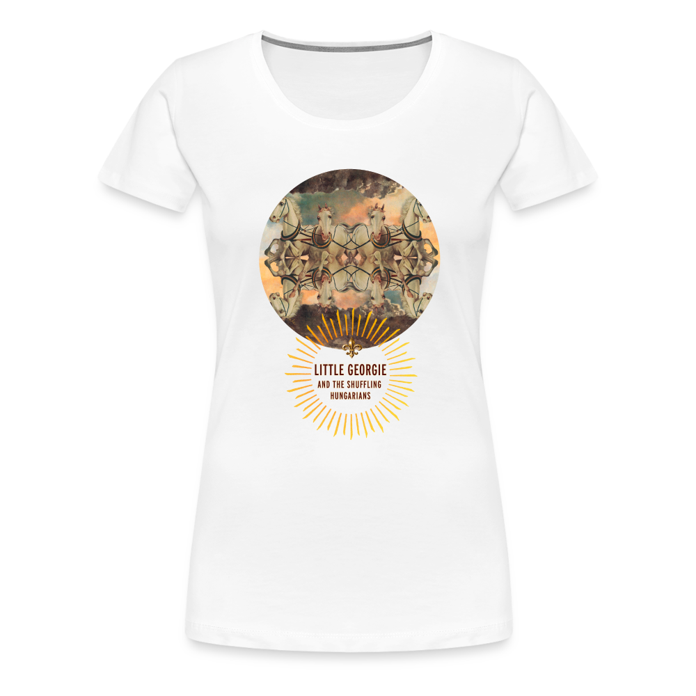 "Wrong Set Of Horses" Women’s Premium T-Shirt - white