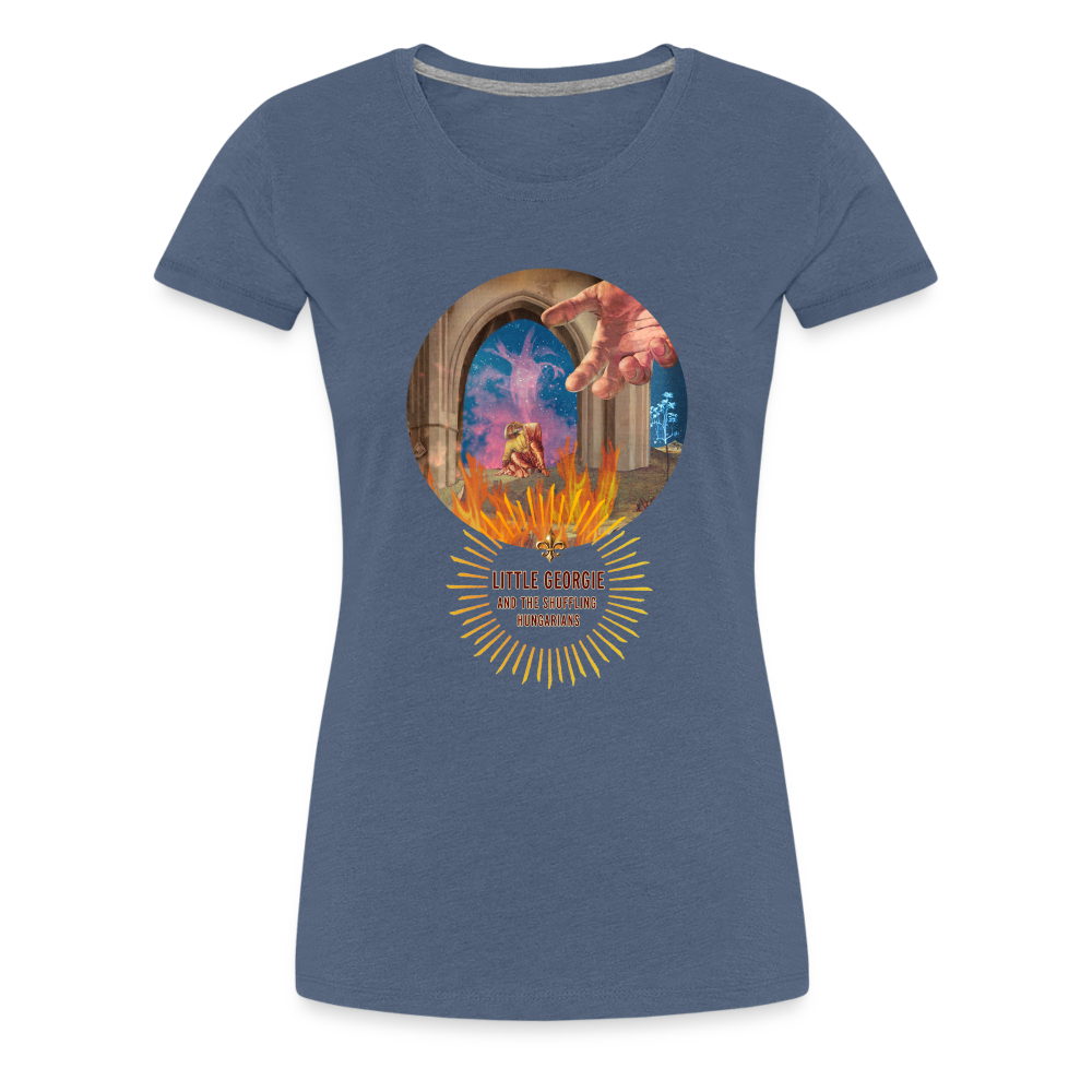 "Come To Jesus" Women’s Premium T-Shirt - heather blue