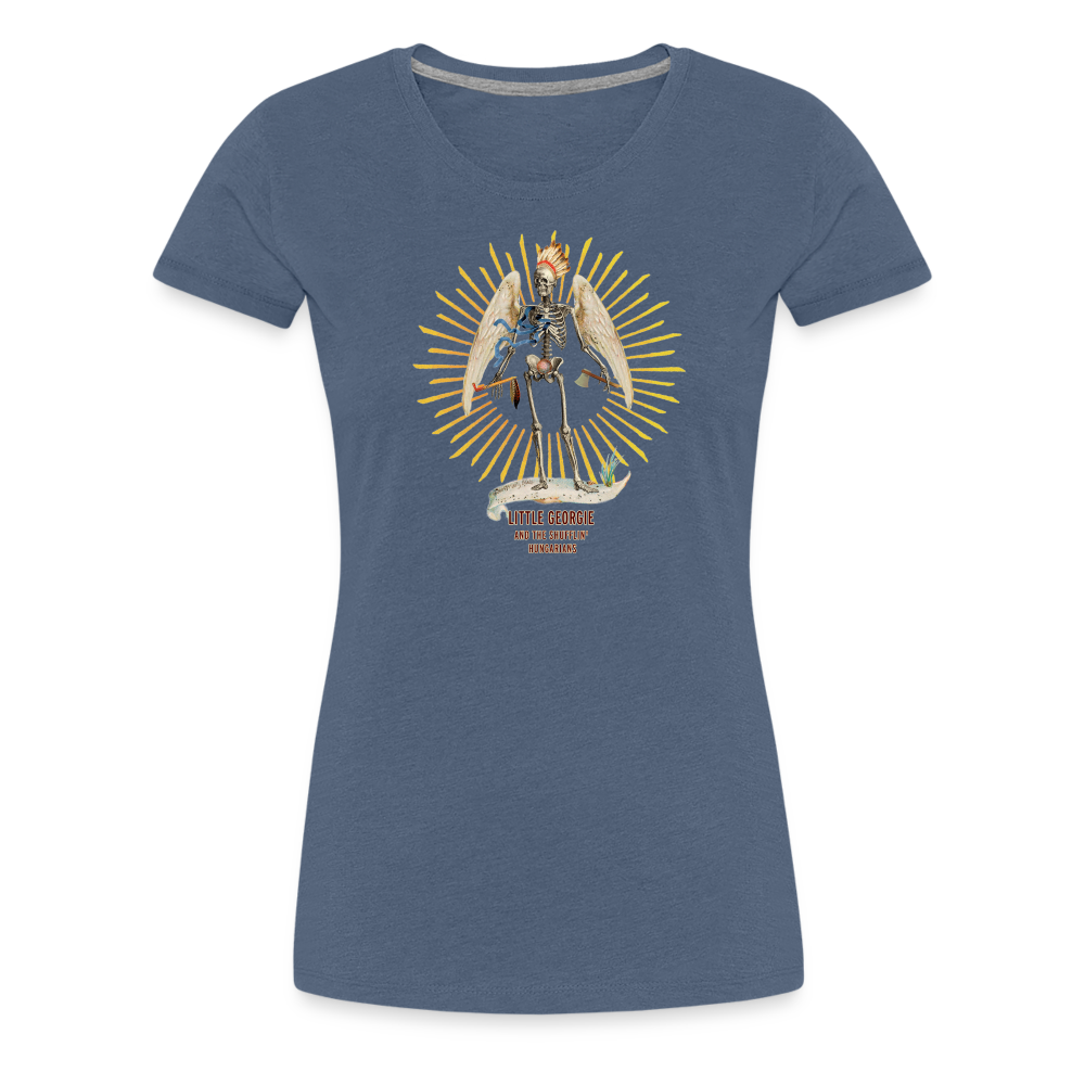 "Funky Skelly" Women’s Premium T-Shirt - heather blue