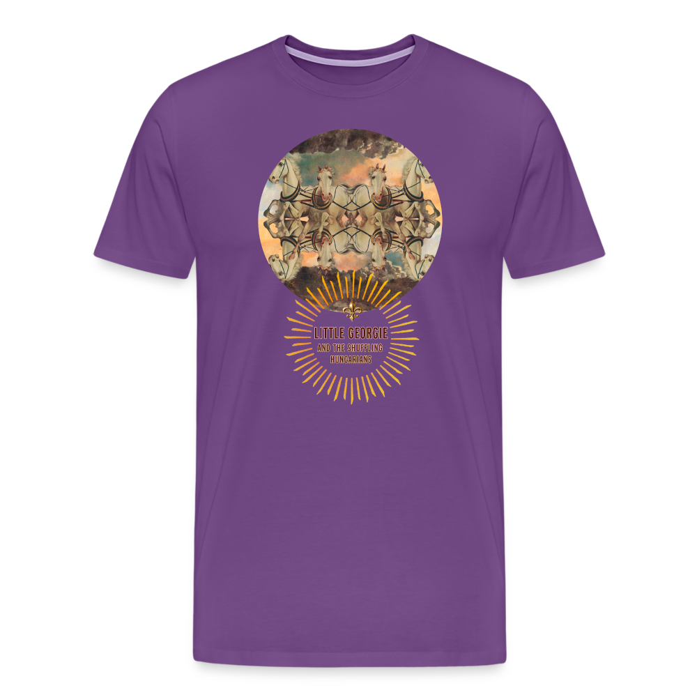 "Wrong Set Of Horses" Men's Premium T-Shirt - purple