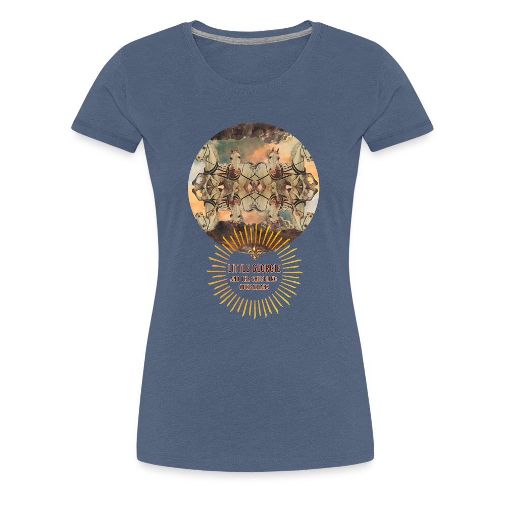 "Wrong Set Of Horses" Women’s Premium T-Shirt - heather blue
