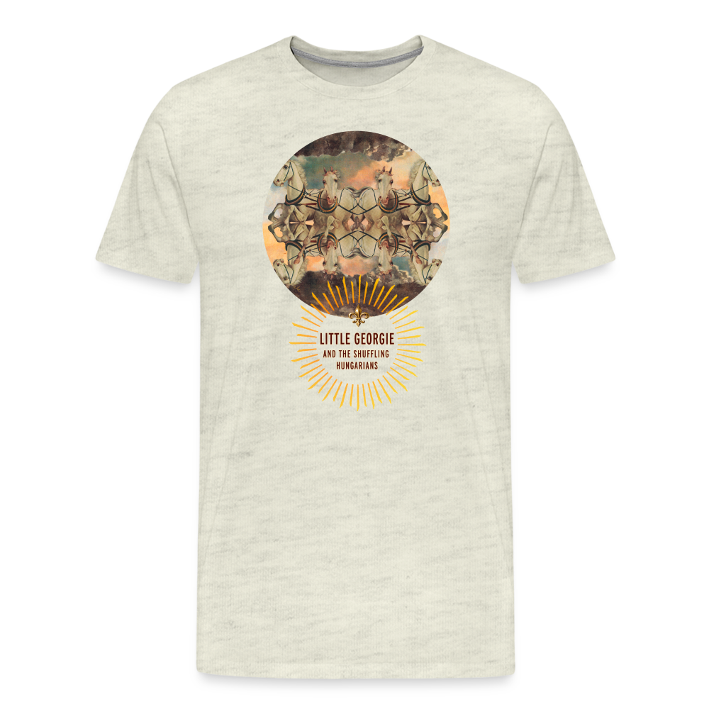 "Wrong Set Of Horses" Men's Premium T-Shirt - heather oatmeal