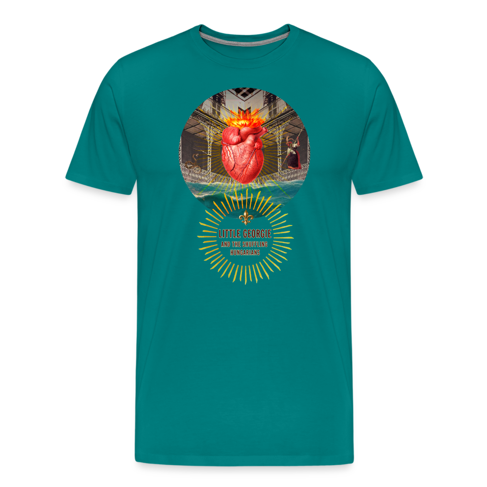"Down In New Orleans" Men's Premium T-Shirt - teal