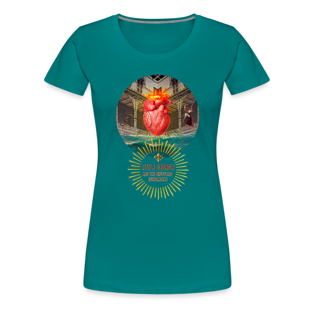 "Down In New Orleans" Women’s Premium T-Shirt - teal