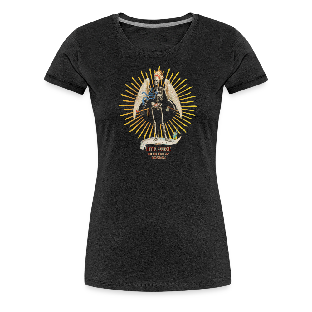 "Funky Skelly" Women’s Premium T-Shirt - charcoal grey
