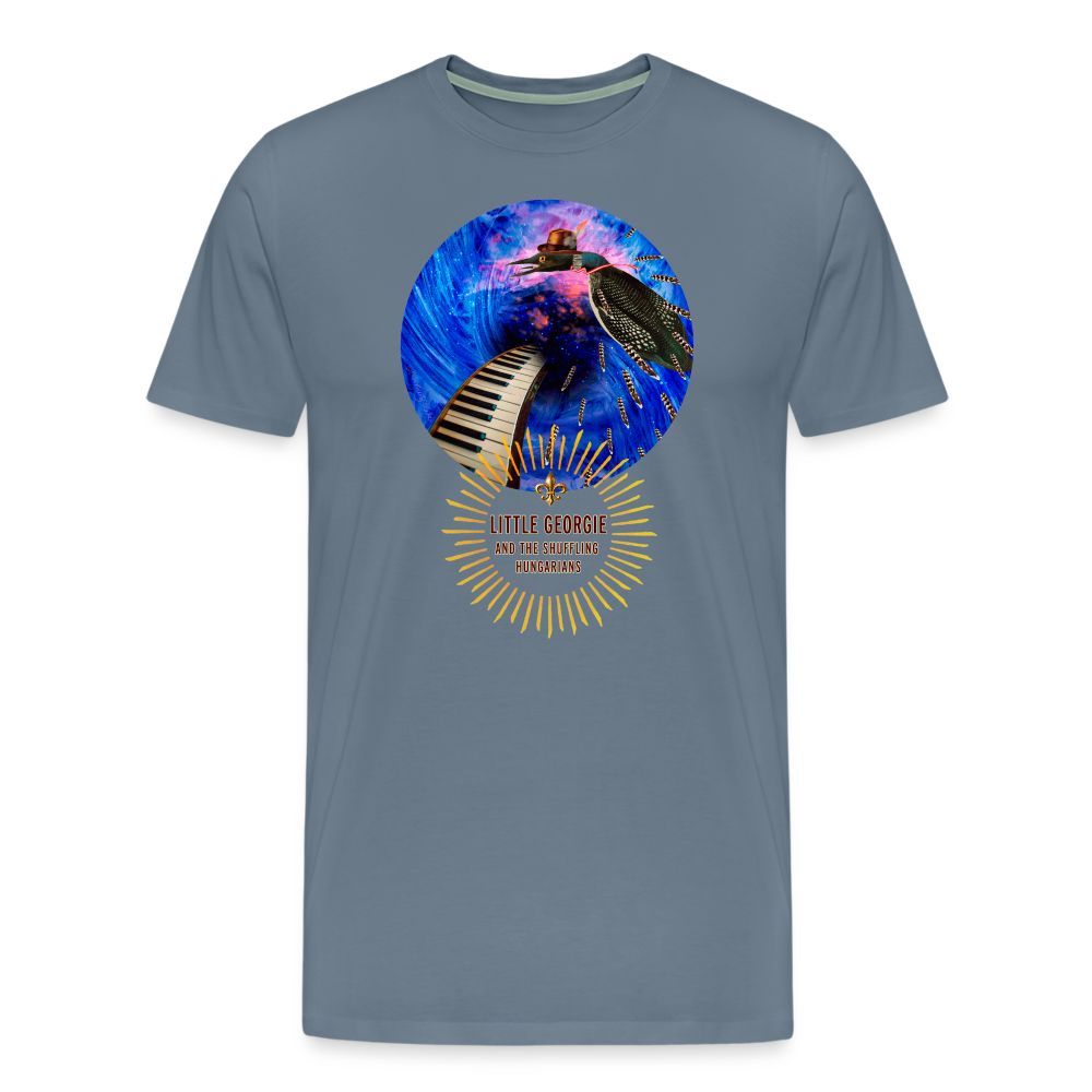 "Addictions" Men's Premium T-Shirt - steel blue