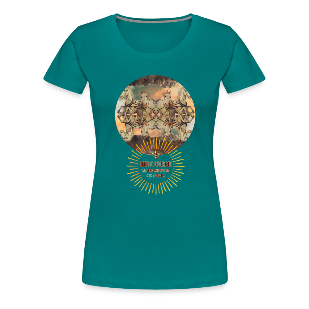"Wrong Set Of Horses" Women’s Premium T-Shirt - teal