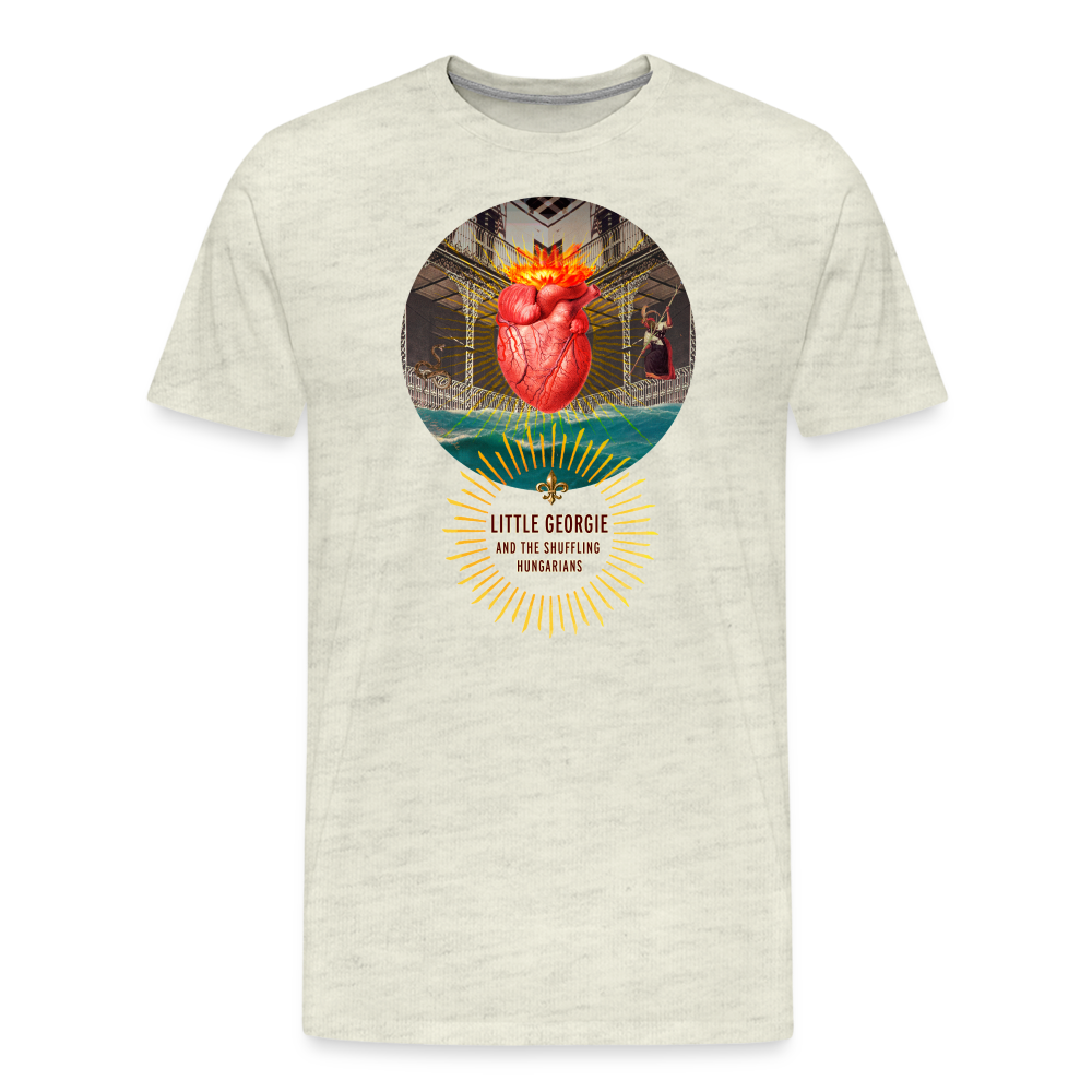 "Down In New Orleans" Men's Premium T-Shirt - heather oatmeal