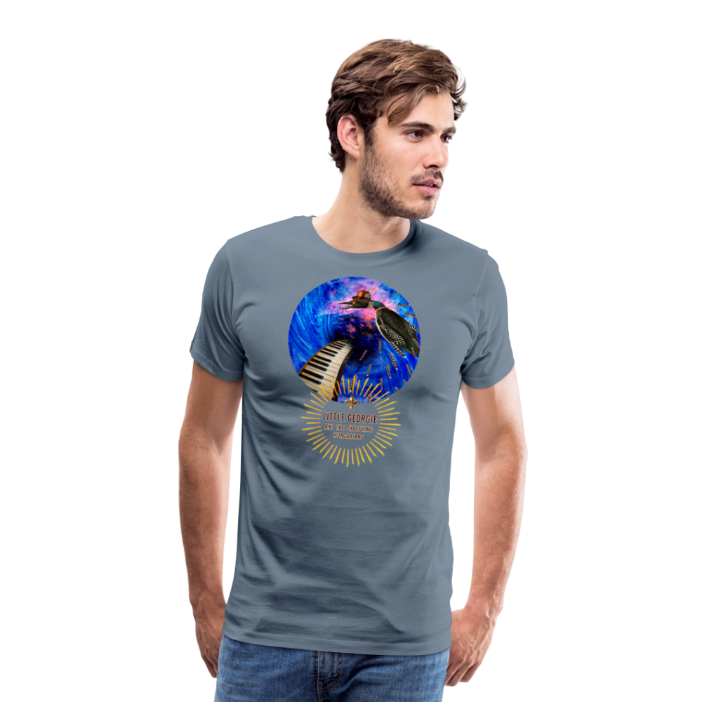 "Addictions" Men's Premium T-Shirt - steel blue