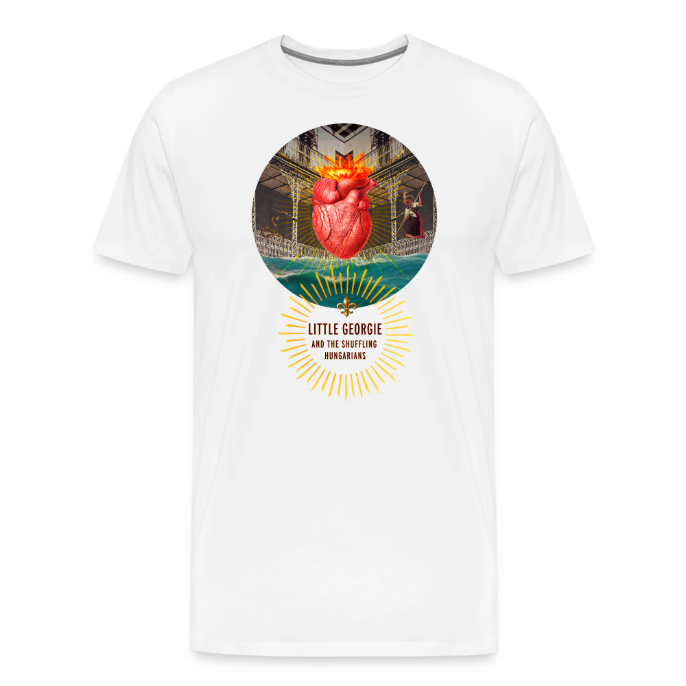 "Down In New Orleans" Men's Premium T-Shirt - white