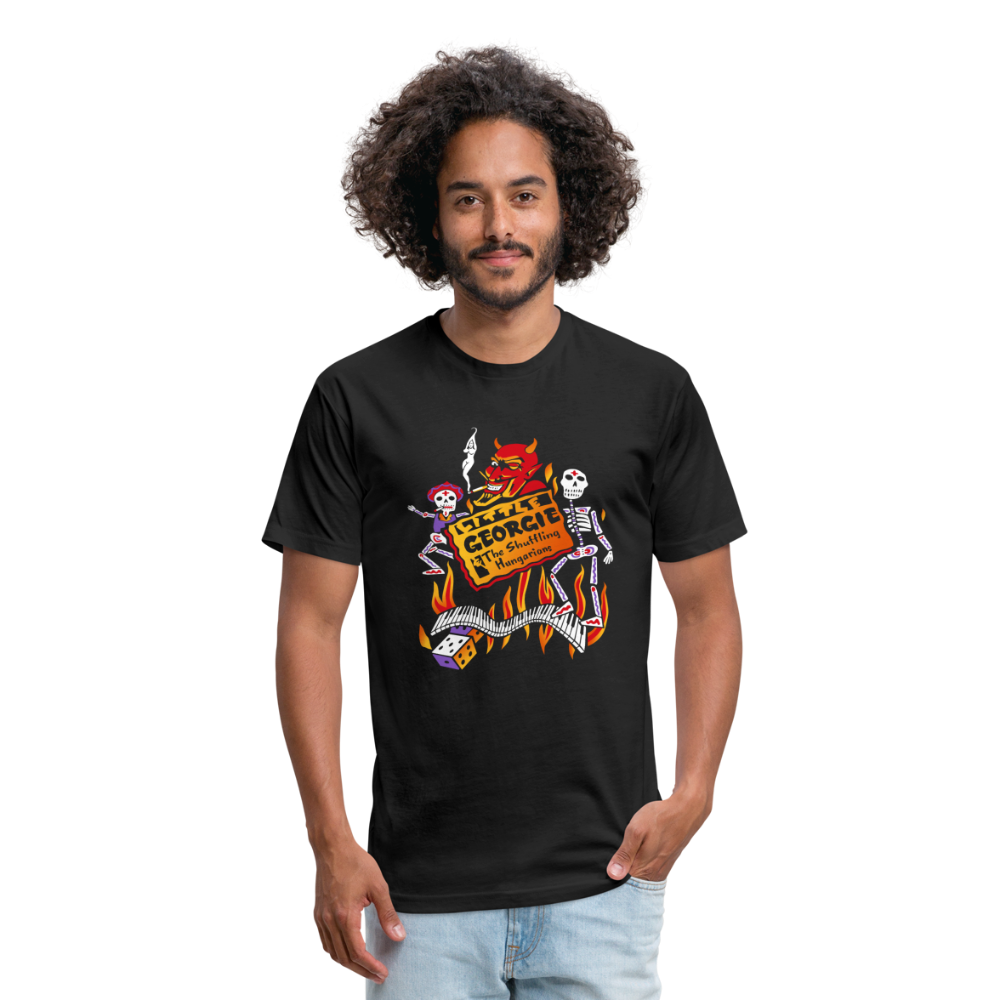Little Georgie Devil - Fitted Cotton/Poly T-Shirt by Next Level - black