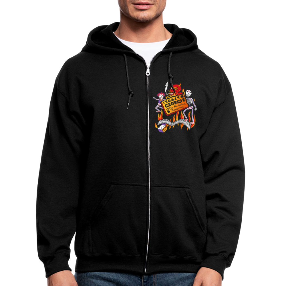 Little Georgie Devil - Men's Zip Hoodie - black