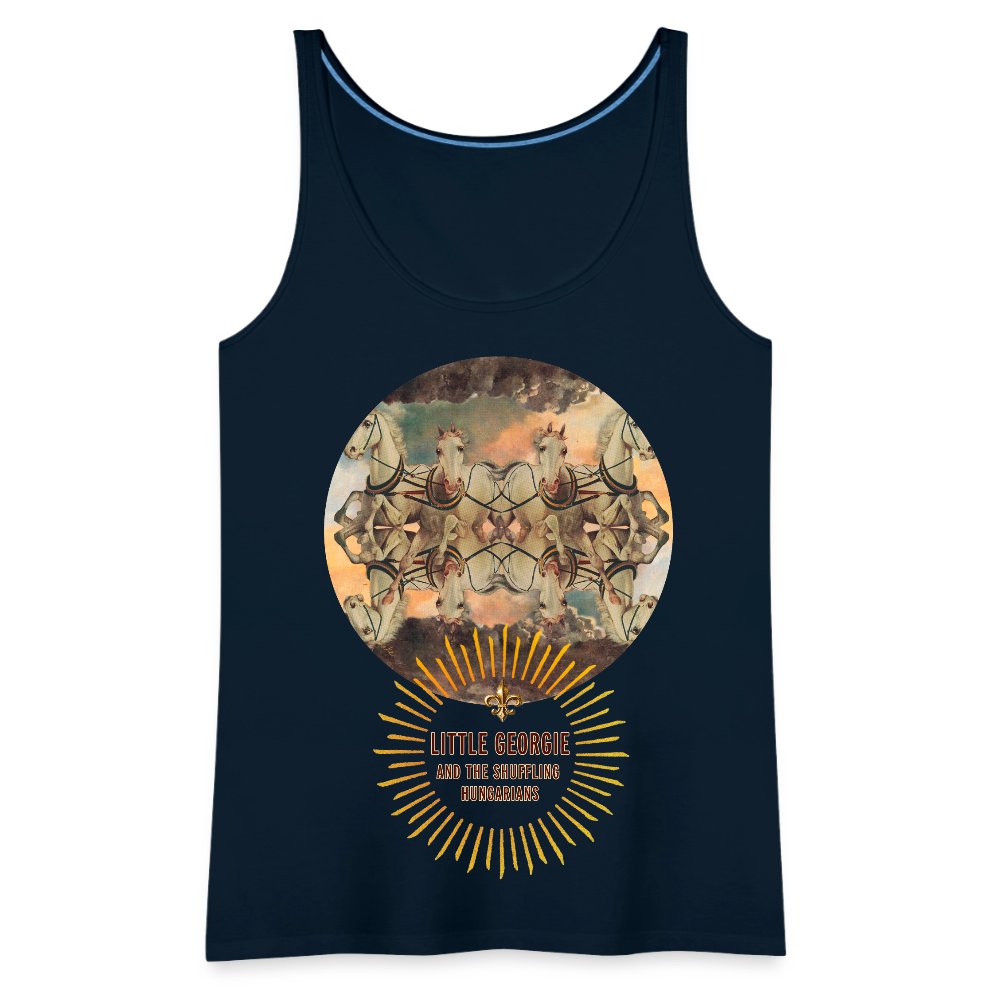 "Wrong Set Of Horses" Women’s Premium Tank Top - deep navy