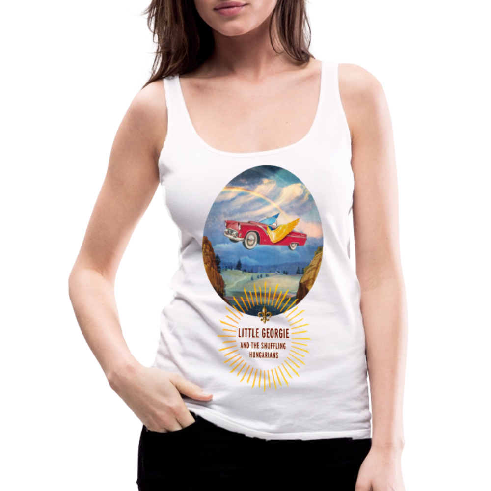Slow Drivin' Man Women’s Premium Tank Top - white