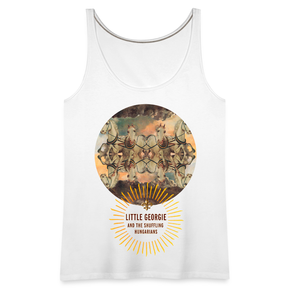 "Wrong Set Of Horses" Women’s Premium Tank Top - white