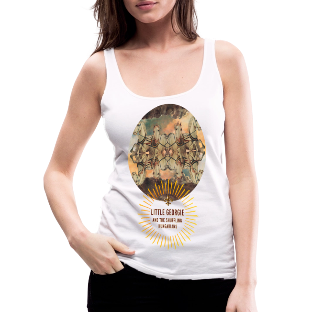 "Wrong Set Of Horses" Women’s Premium Tank Top - white