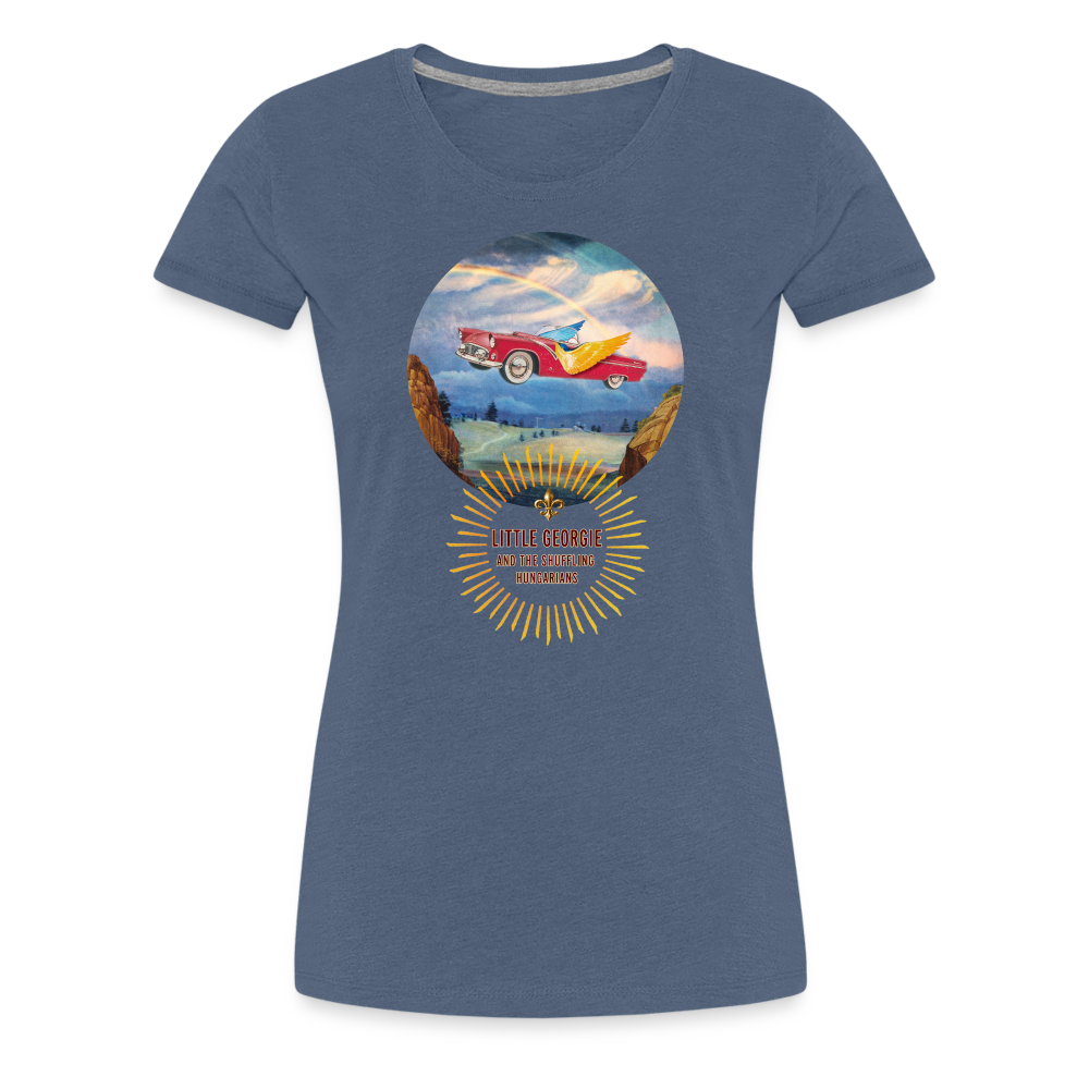 "Slow Drivin'" Women’s Premium T-Shirt - heather blue