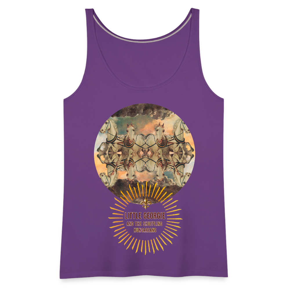 "Wrong Set Of Horses" Women’s Premium Tank Top - purple