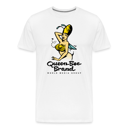 Queen Bee Logo - Men's Premium T-Shirt - white