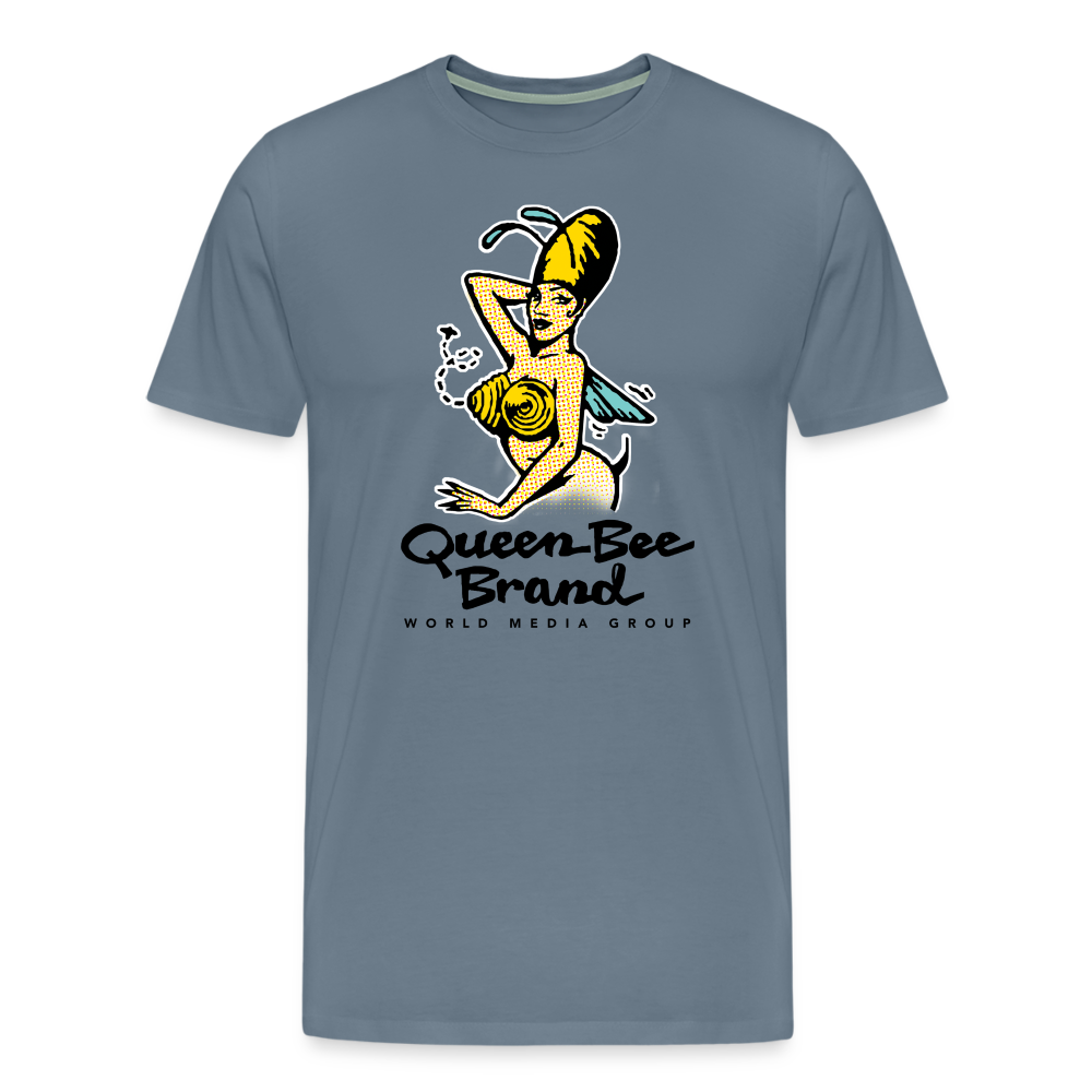 Queen Bee Logo - Men's Premium T-Shirt - steel blue