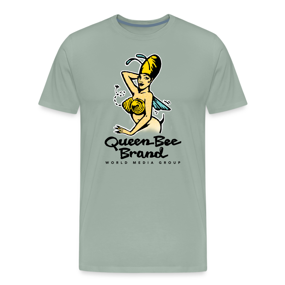 Queen Bee Logo - Men's Premium T-Shirt - steel green