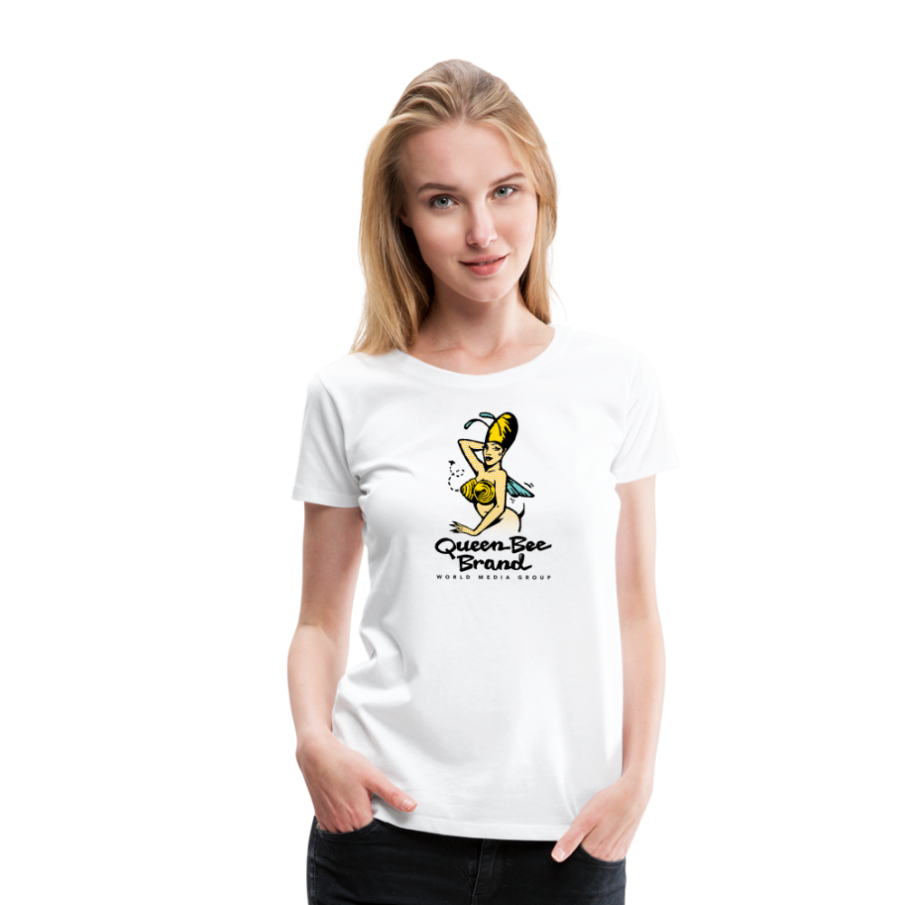 Queen Bee Logo - Women’s Premium T-Shirt - white