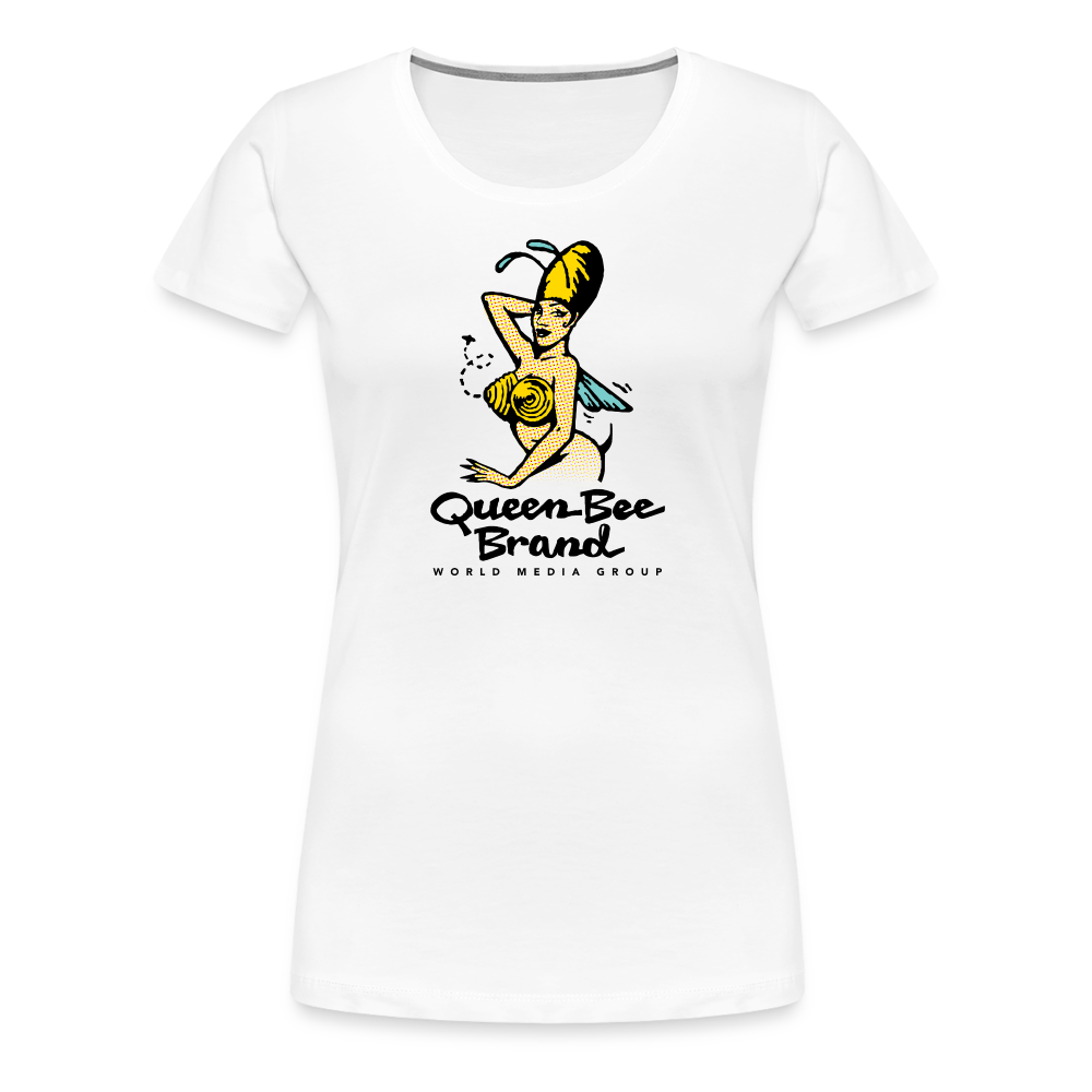 Queen Bee Logo - Women’s Premium T-Shirt - white