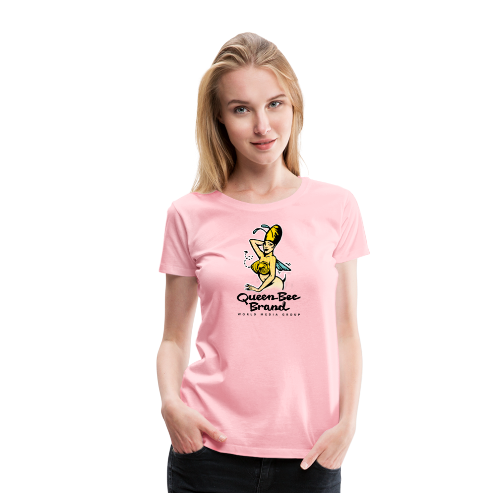 Queen Bee Logo - Women’s Premium T-Shirt - pink