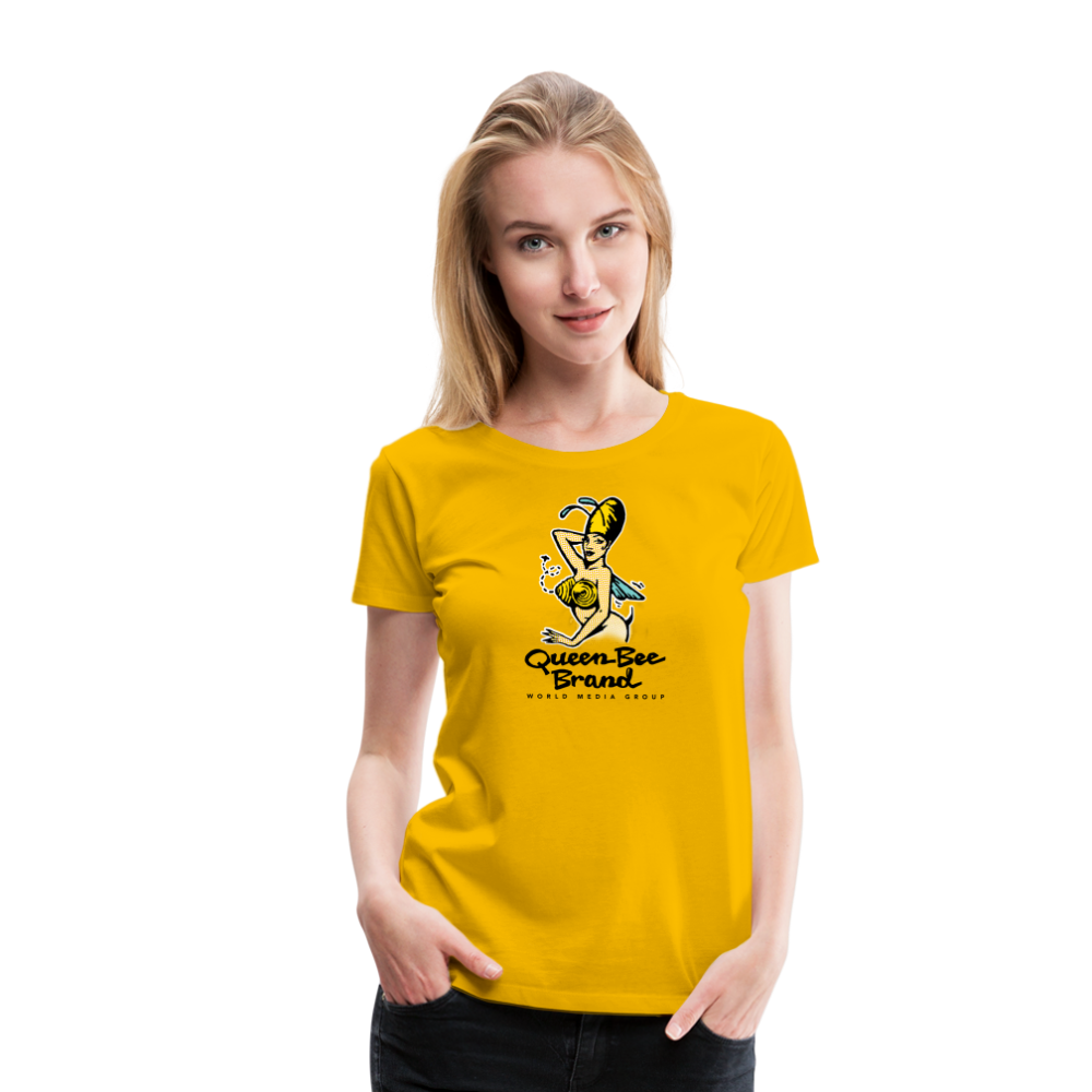 Queen Bee Logo - Women’s Premium T-Shirt - sun yellow