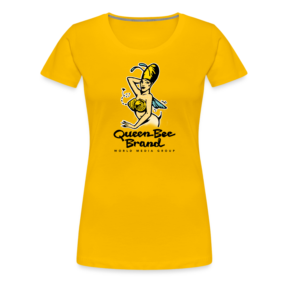 Queen Bee Logo - Women’s Premium T-Shirt - sun yellow