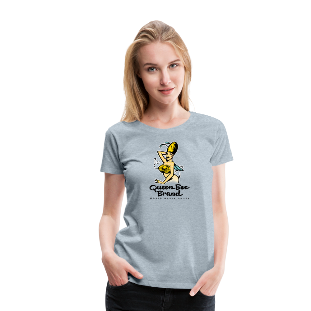 Queen Bee Logo - Women’s Premium T-Shirt - heather ice blue