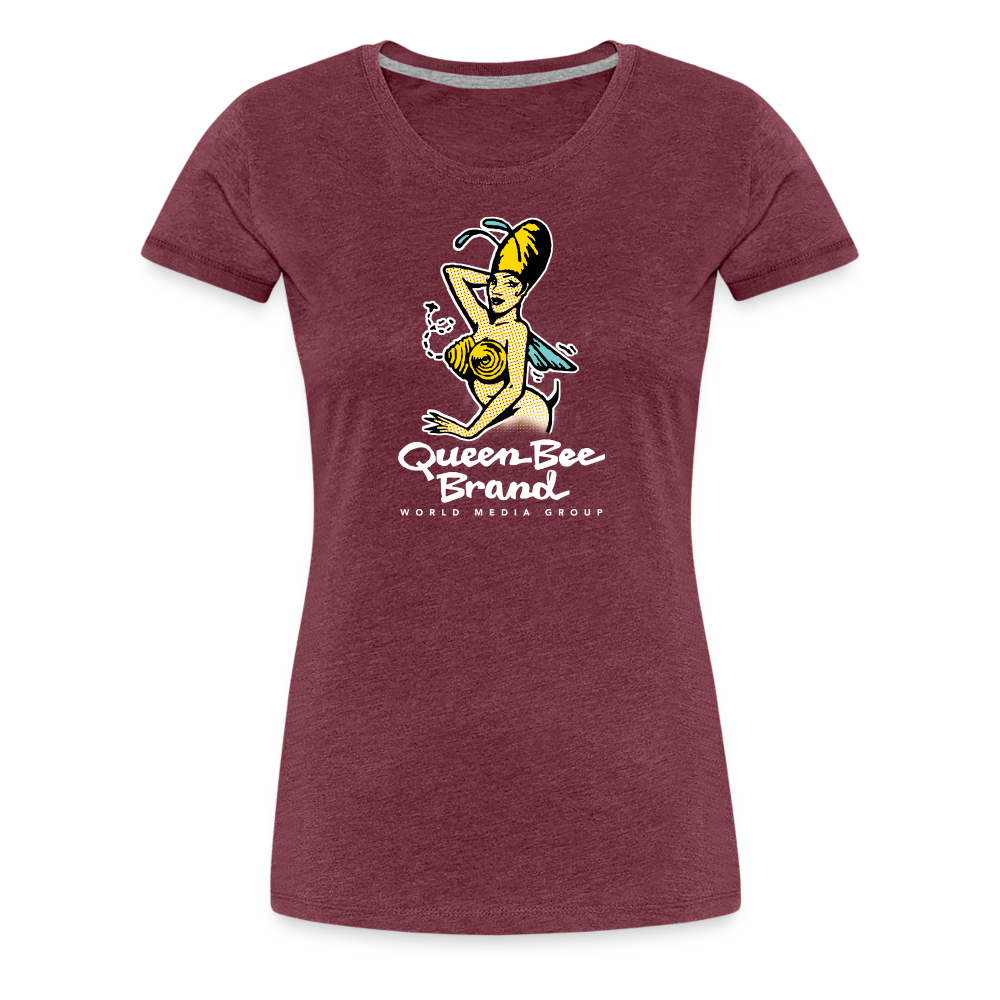 Queen Bee Brand - Women’s Premium T-Shirt - heather burgundy