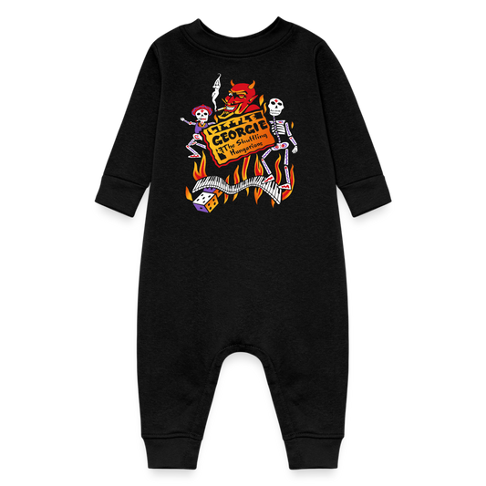 Little Georgie Devil-Baby Fleece One Piece - black