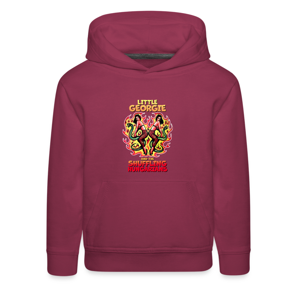 Twin Snakes - Kids‘ Premium Hoodie - burgundy