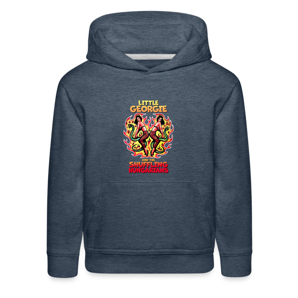 Twin Snakes - Kids‘ Premium Hoodie - heather denim