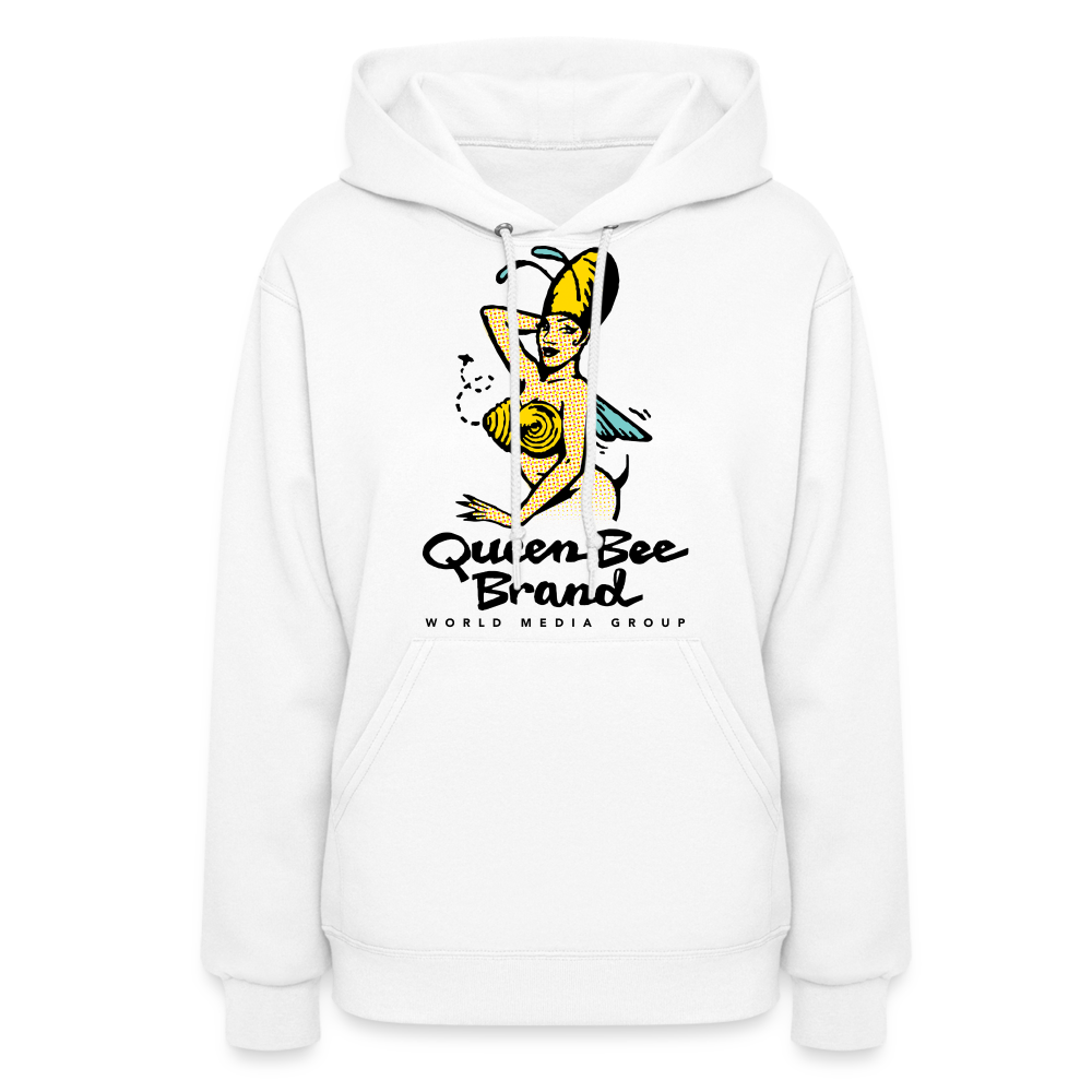 Queen Bee Logo Women's Premium Hoodie - white