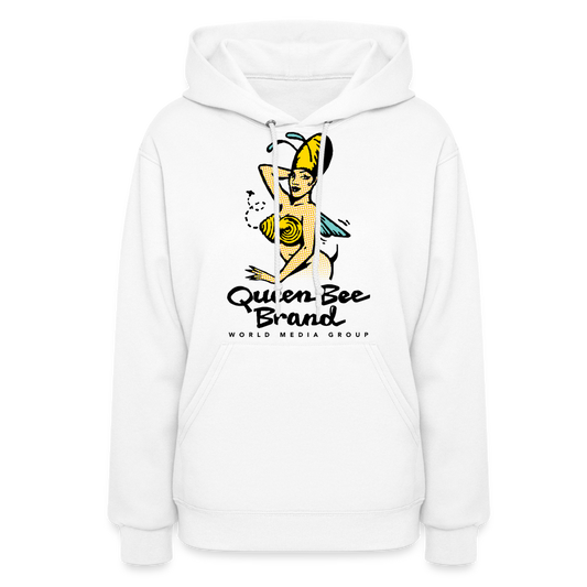 Queen Bee Logo Women's Premium Hoodie - white