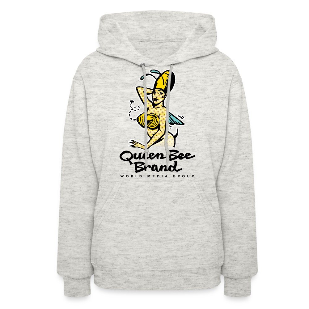 Queen Bee Logo Women's Premium Hoodie - heather oatmeal