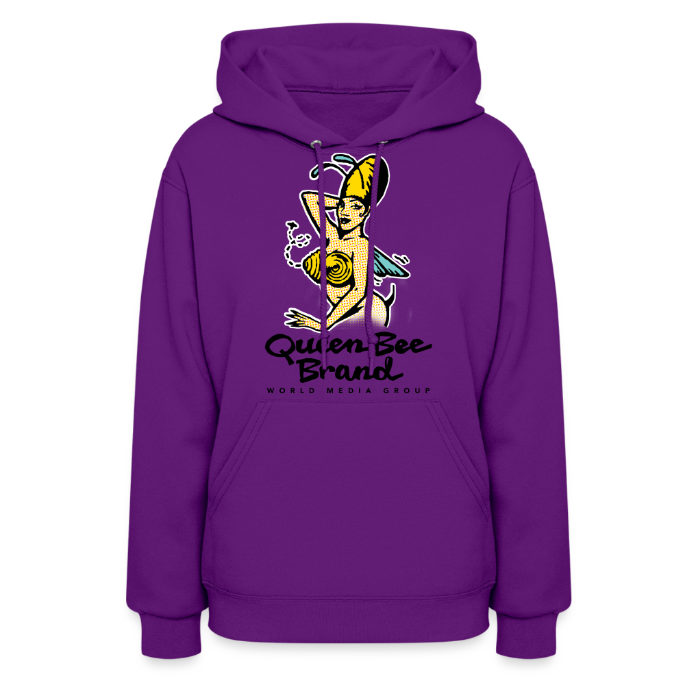 Queen Bee Logo Women's Premium Hoodie - purple