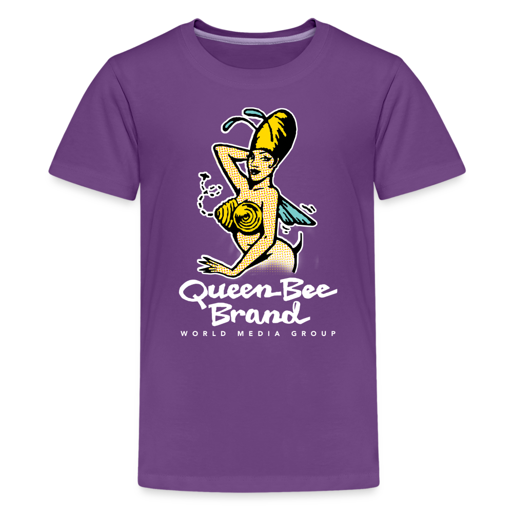 Queen Bee Logo - Kids' Premium T-Shirt - purple