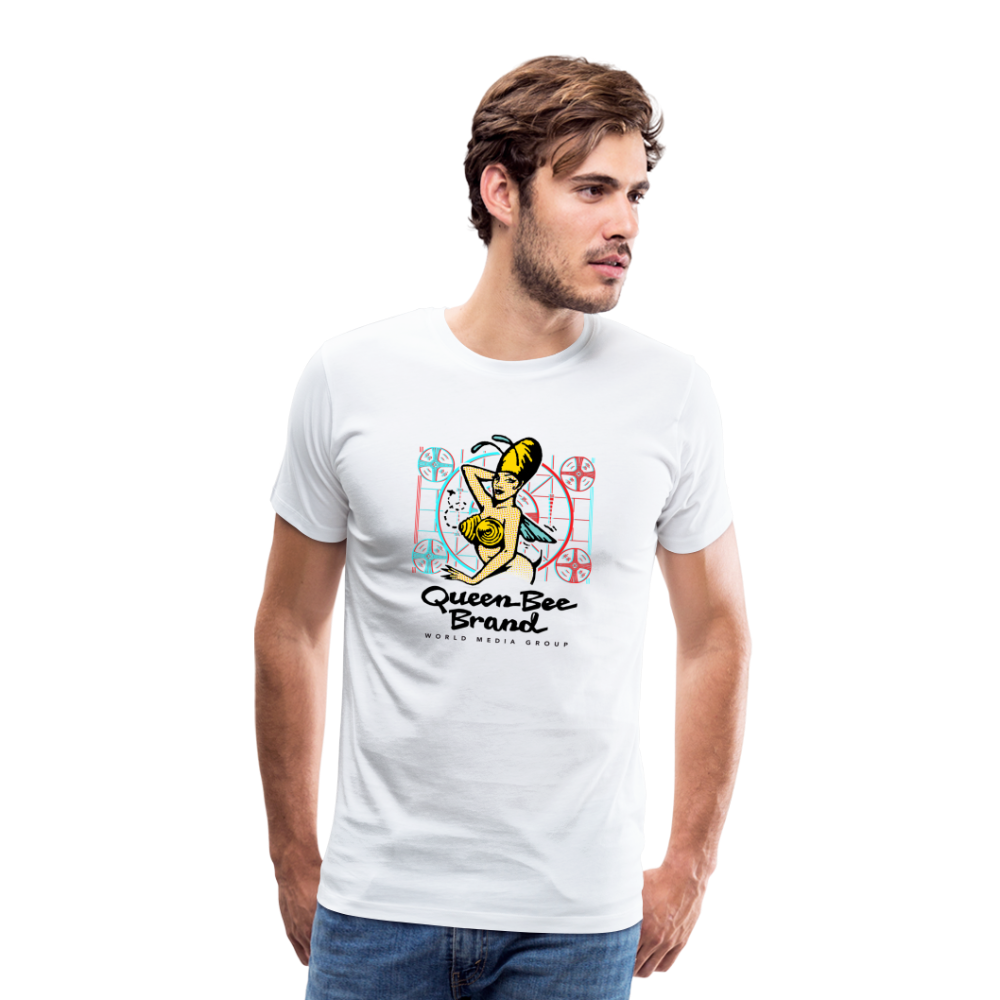 Queen Bee Brand Screen Test - Men's Premium Tshirt - white