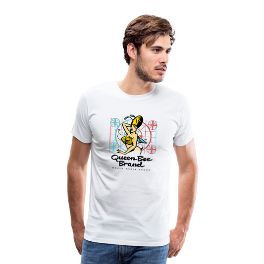 Queen Bee Brand Screen Test - Men's Premium Tshirt - white