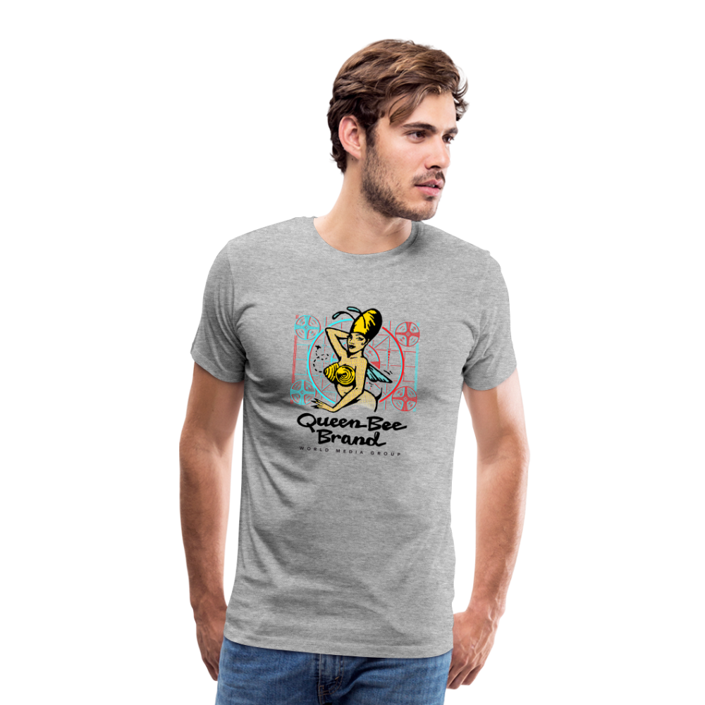 Queen Bee Brand Screen Test - Men's Premium Tshirt - heather gray