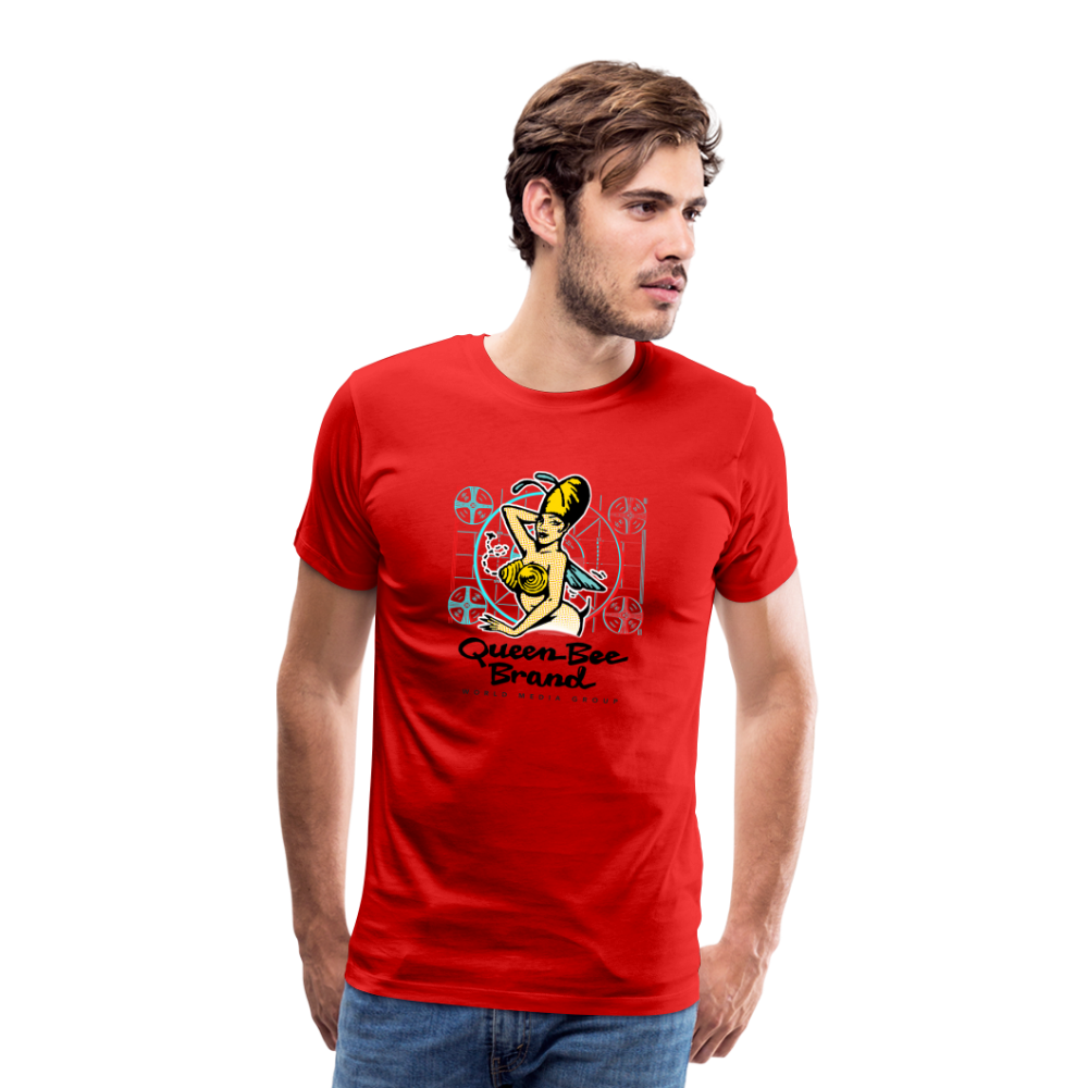 Queen Bee Brand Screen Test - Men's Premium Tshirt - red