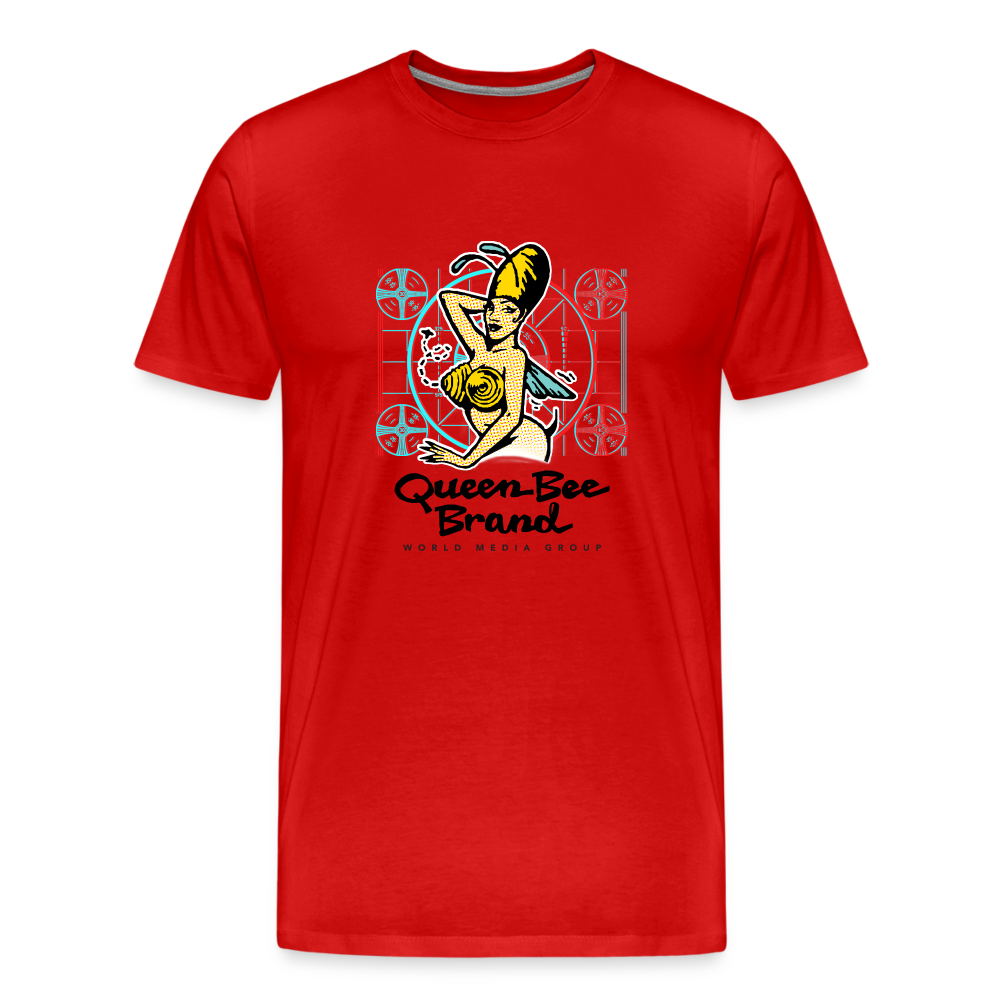 Queen Bee Brand Screen Test - Men's Premium Tshirt - red