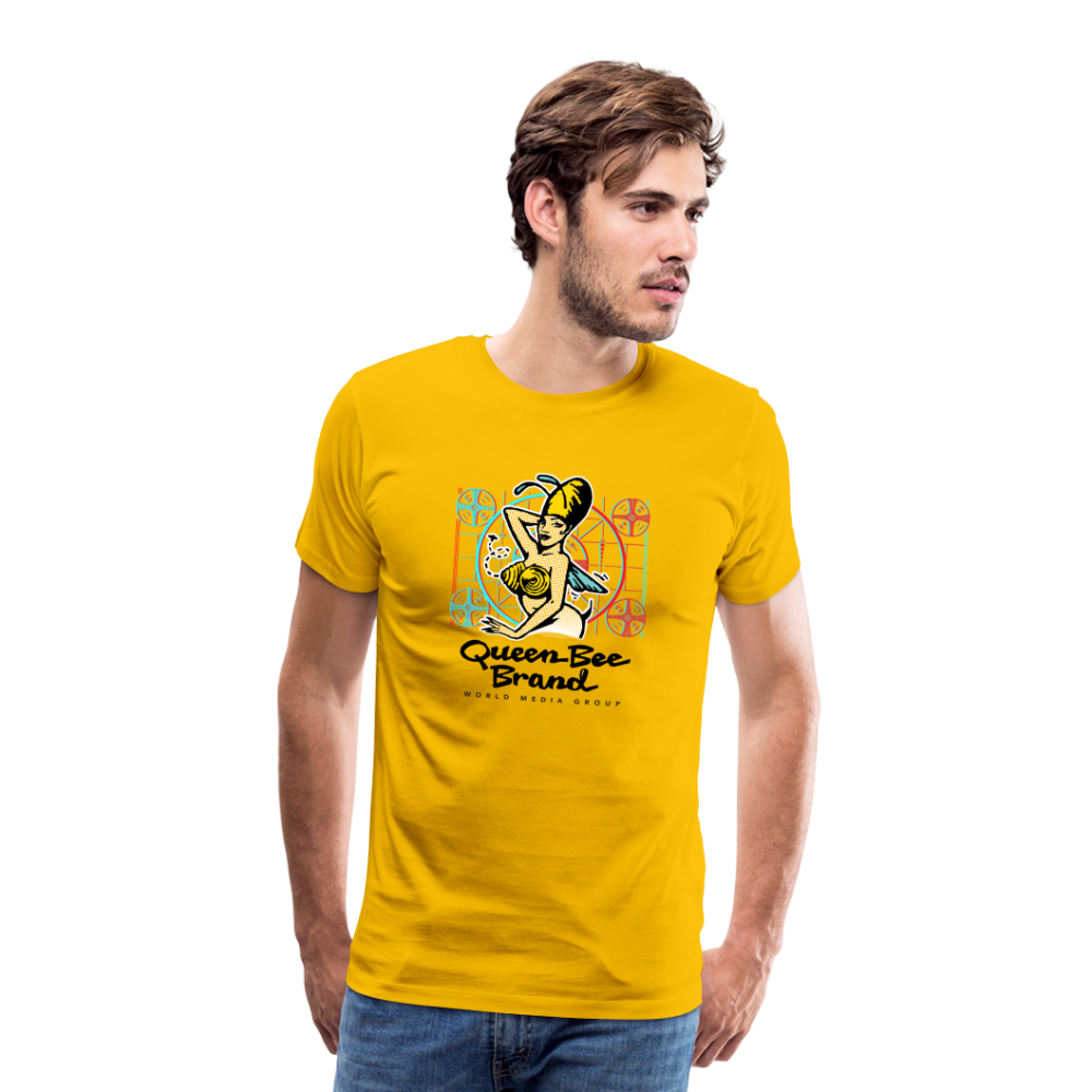 Queen Bee Brand Screen Test - Men's Premium Tshirt - sun yellow