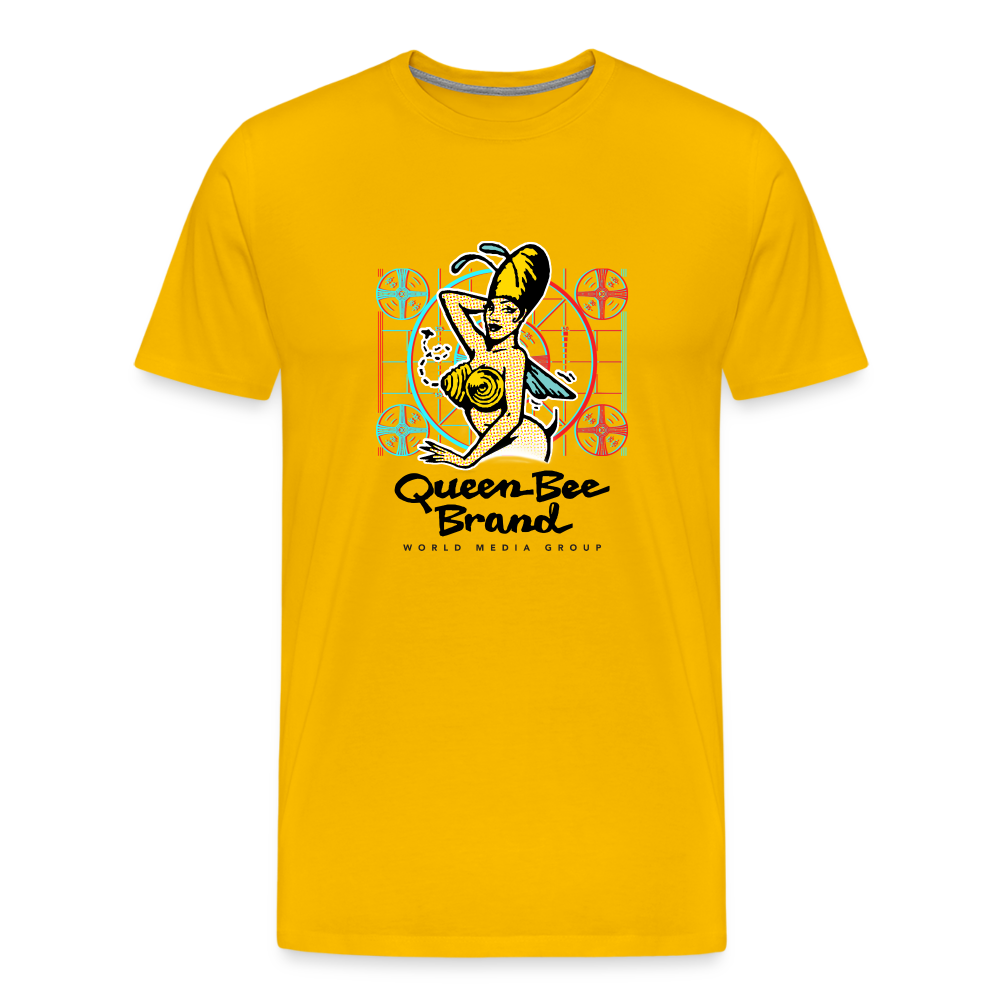 Queen Bee Brand Screen Test - Men's Premium Tshirt - sun yellow