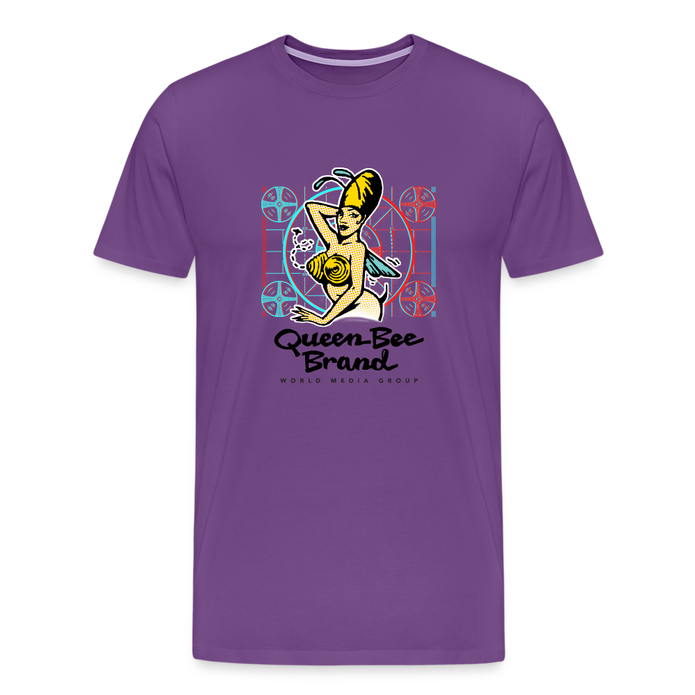 Queen Bee Brand Screen Test - Men's Premium Tshirt - purple