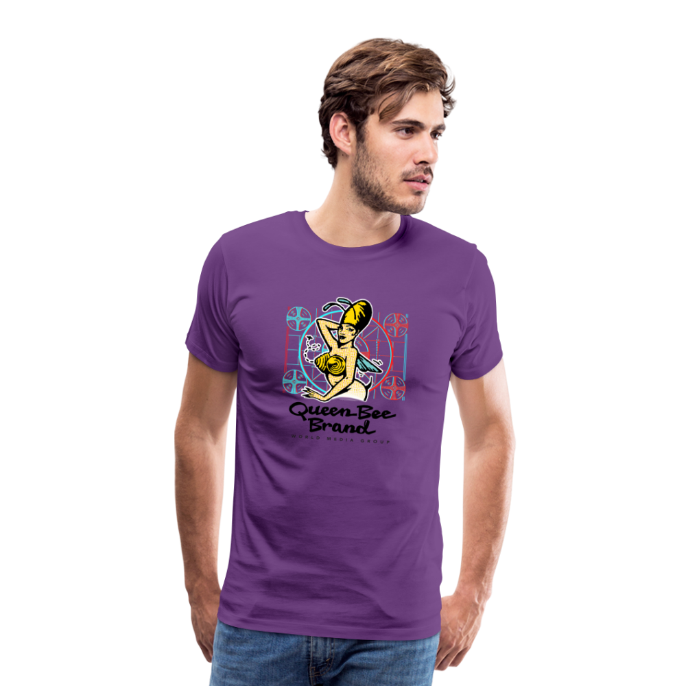 Queen Bee Brand Screen Test - Men's Premium Tshirt - purple