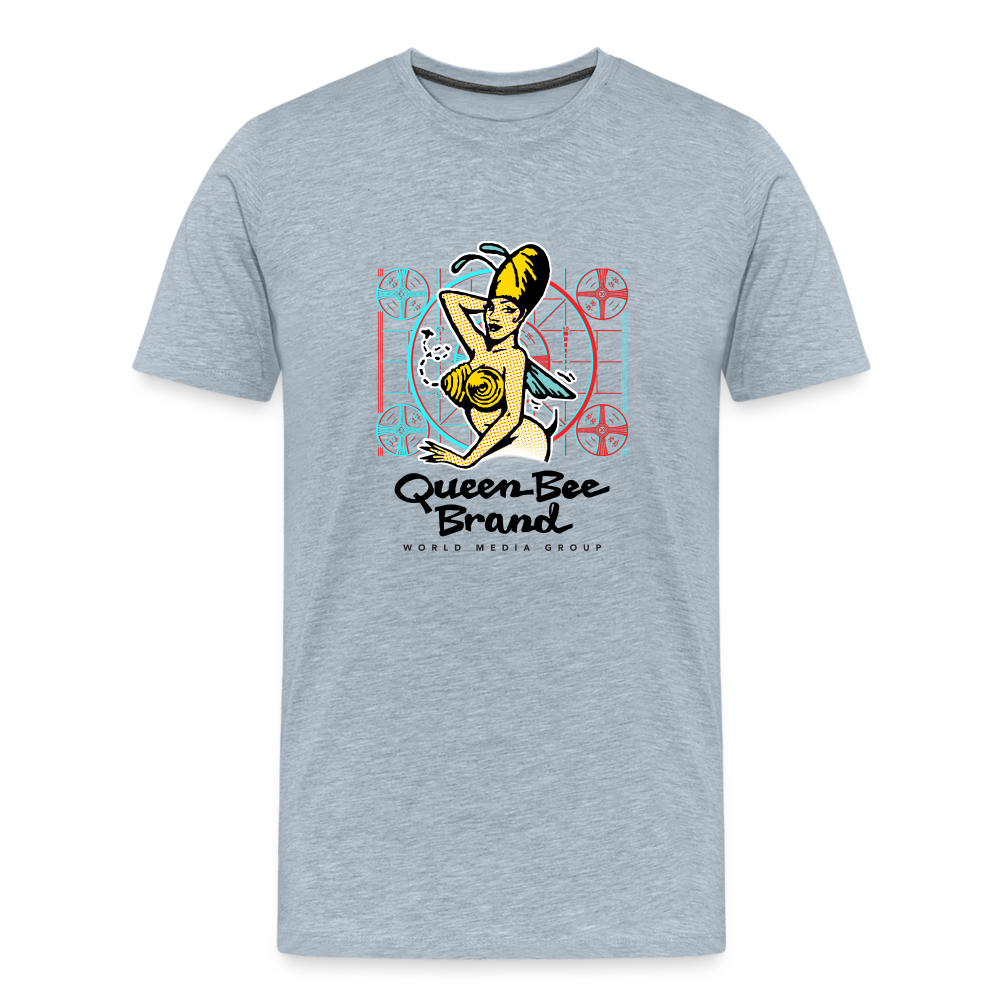 Queen Bee Brand Screen Test - Men's Premium Tshirt - heather ice blue